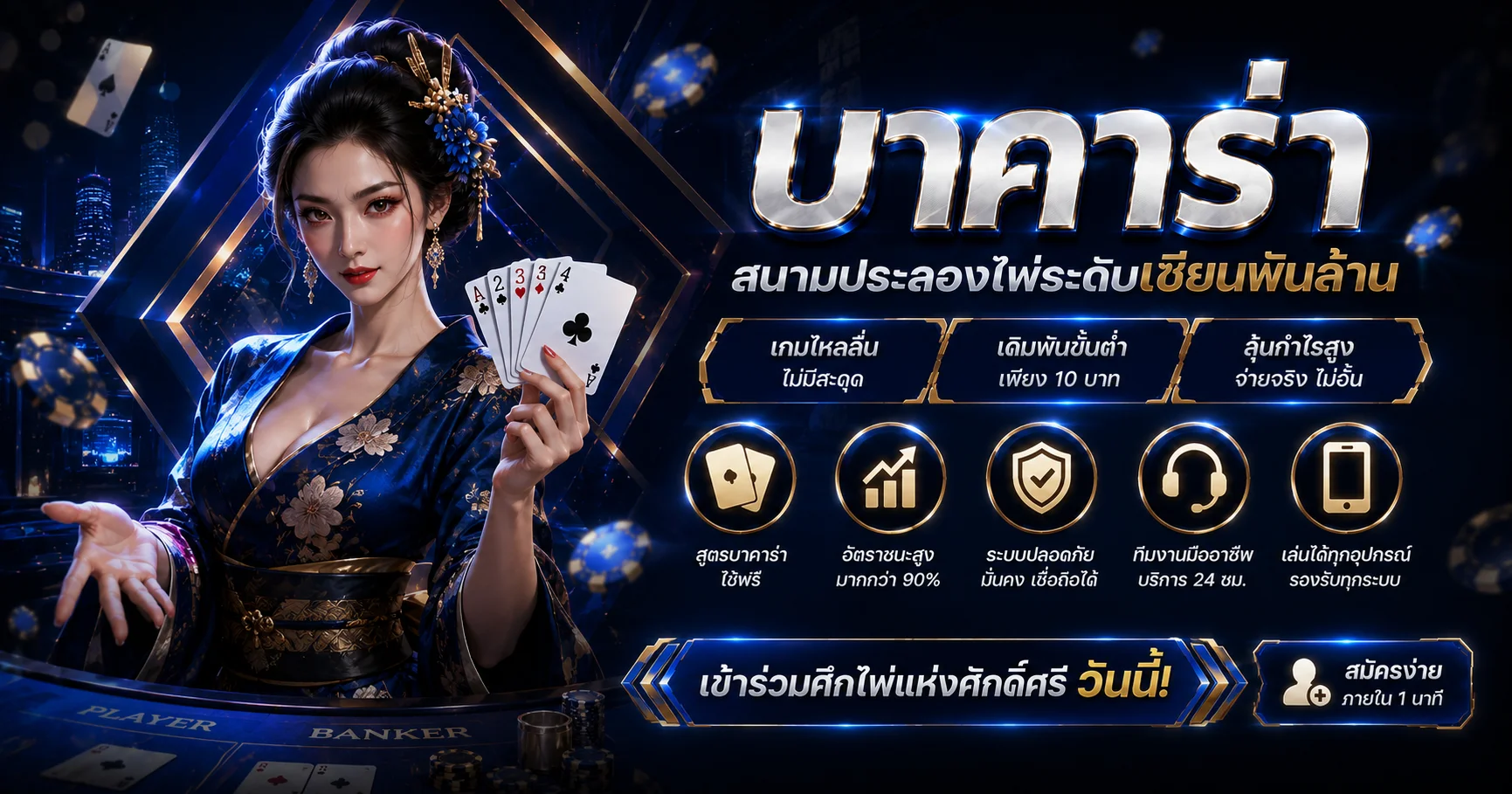 คาสิโนออนไลน์ SKY959 บาคาร่าสด ดีลเลอร์จริงตลอด 24 ชั่วโมง
